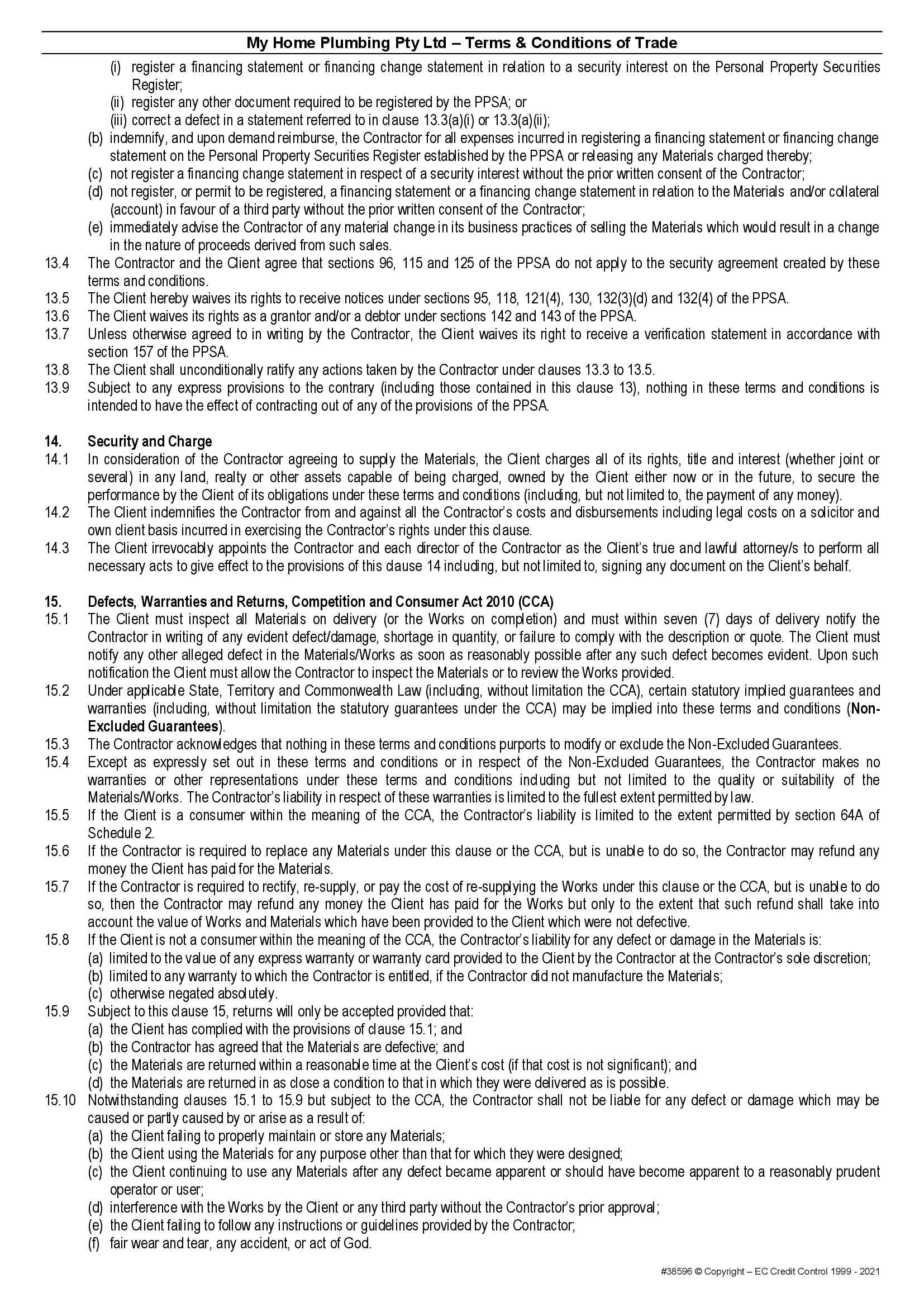 MHP terms and conditions page 5