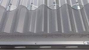 Gutter guard comes in many forms. It works to cover your gutters, preventing leaves and nature debris building up in them. This is a metal mesh style guard.